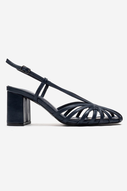 WILDA - Zapatos de tacón en bloque azul marino (Mujer)