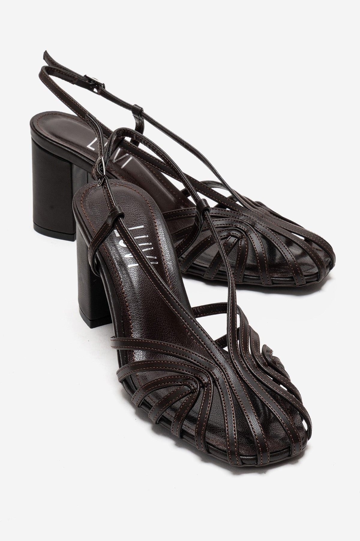 WILDA - Zapatos de tacón en bloque marrones (Mujer)