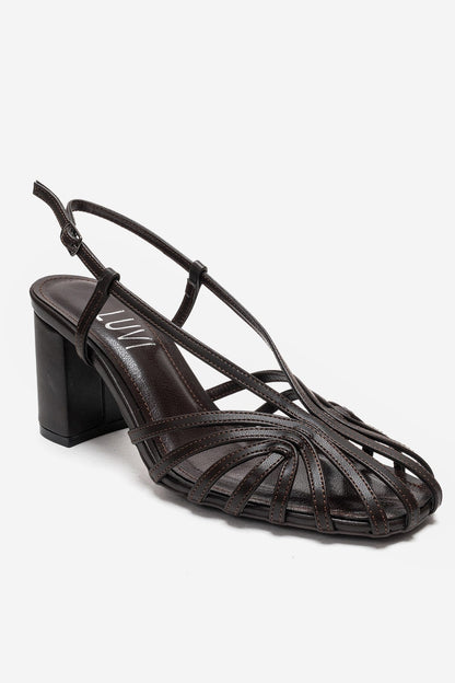 WILDA - Zapatos de tacón en bloque marrones (Mujer)