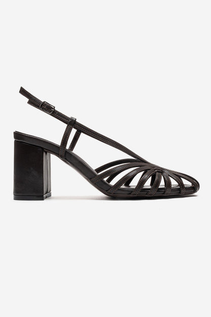 WILDA - Zapatos de tacón en bloque marrones (Mujer)