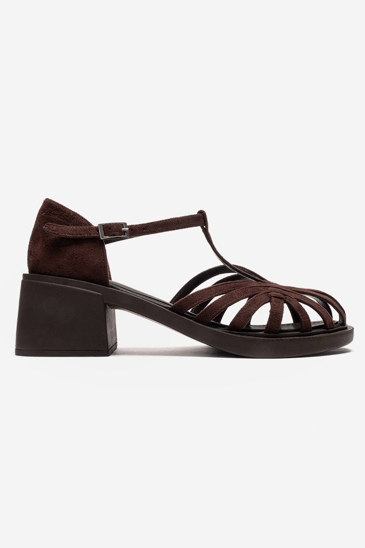 NOLANA - Brown Block Heel Sandal (Women)