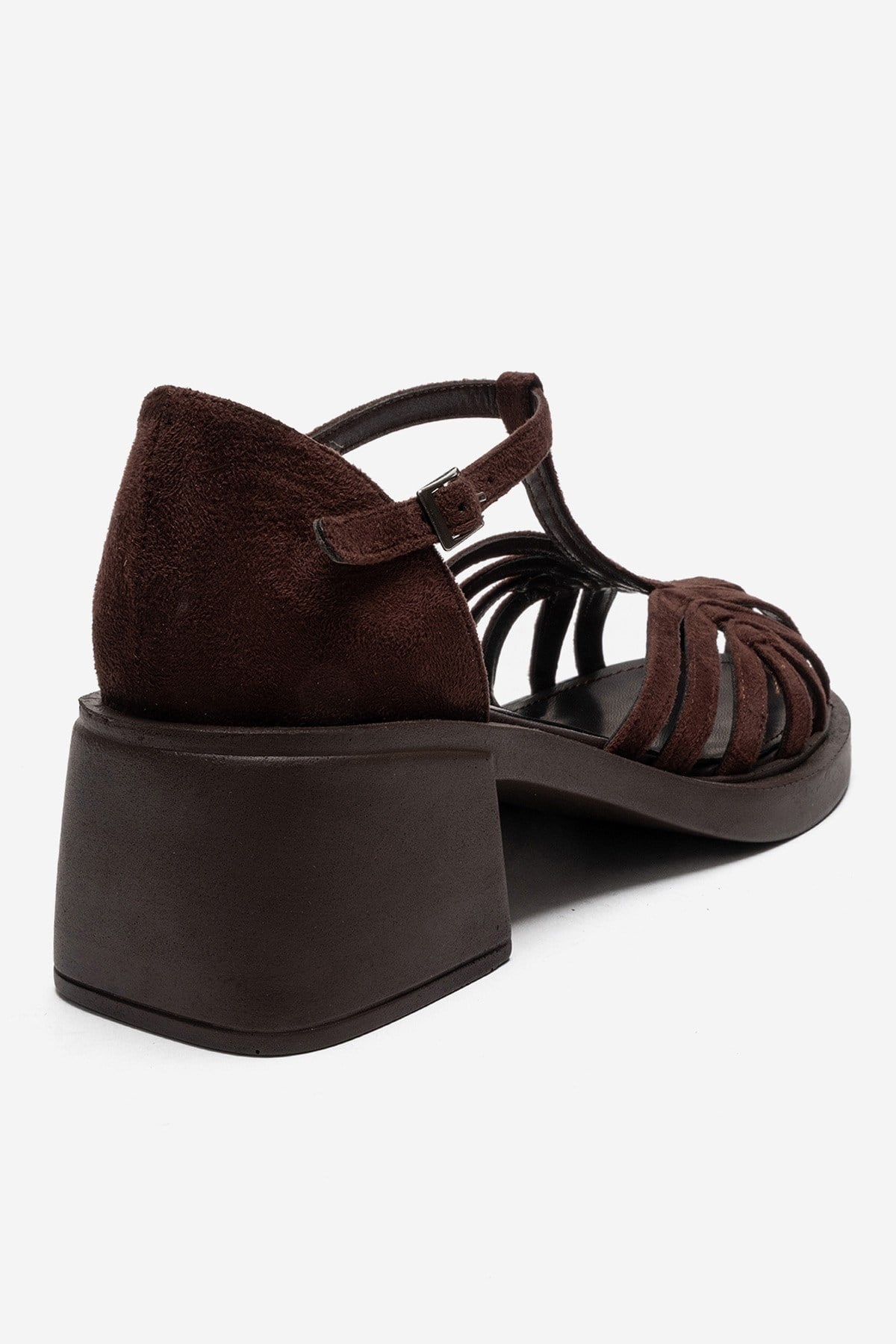 NOLANA - Brown Block Heel Sandal (Women)