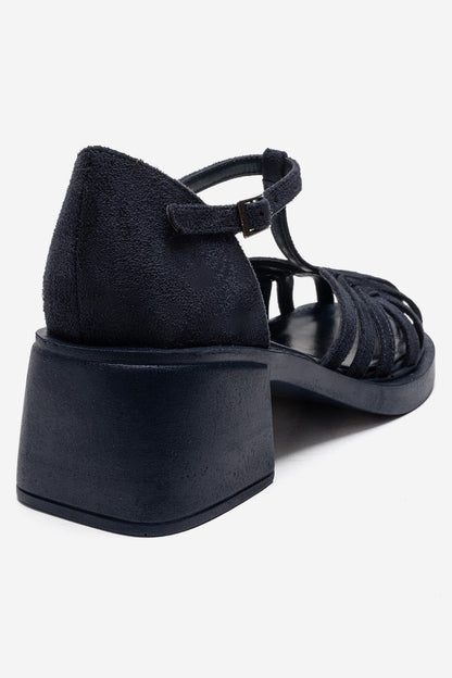 NOLANA - Navy Block Heel Sandal (Women)