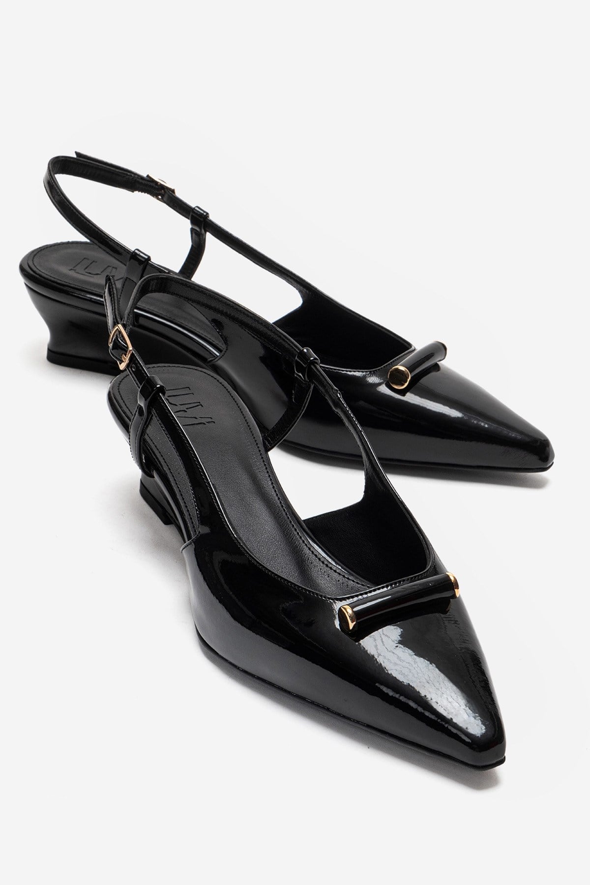 RHEA - Zapatos de tacón de bloque negros (Mujer)