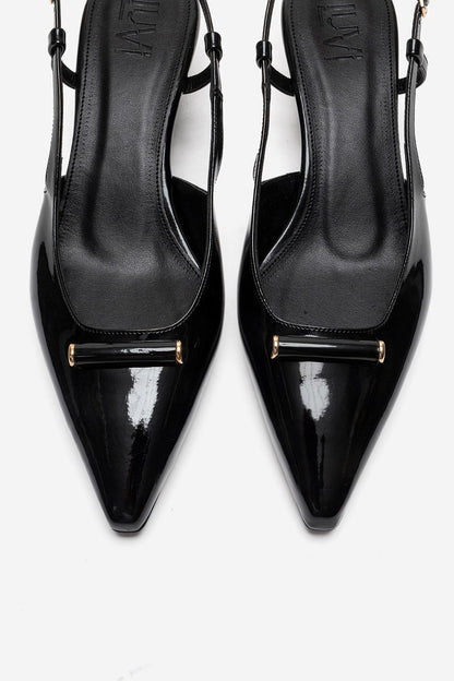 RHEA - Zapatos de tacón de bloque negros (Mujer)