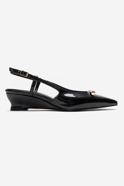 RHEA - Zapatos de tacón de bloque negros (Mujer)