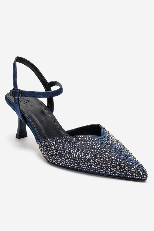 VİLKA - Navy Stiletto Pump (Women)