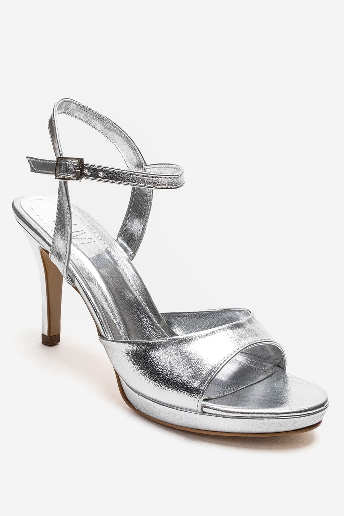 POISE - Zapatos de tacón de aguja plateados con plataforma (Mujer)