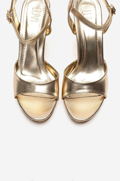 POISE - Gold Platform Stiletto Pump (Women)