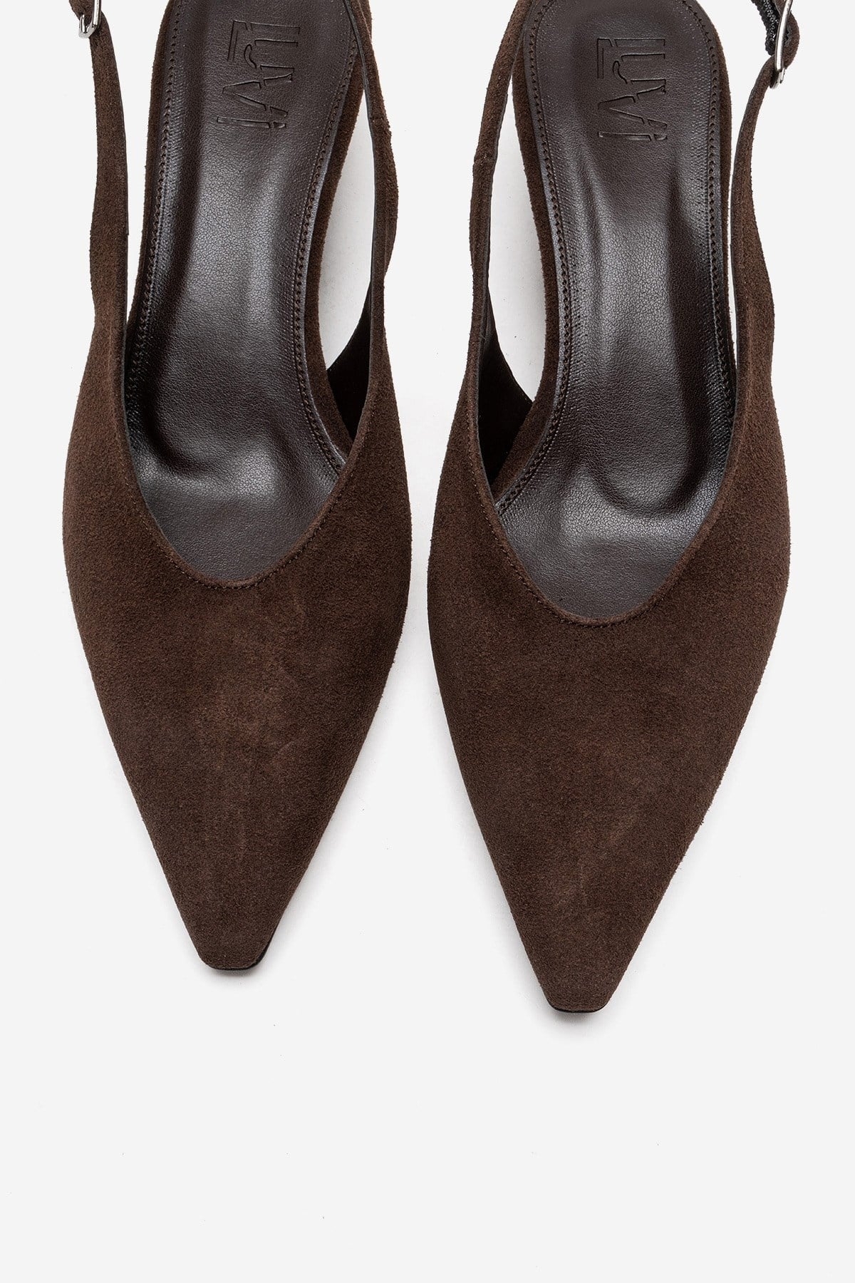 ROSELLA - Zapatos de tacón bajo de bloque marrones (mujer)