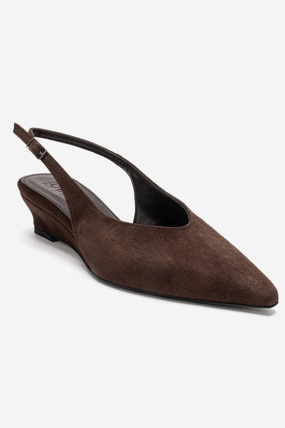 ROSELLA - Zapatos de tacón bajo de bloque marrones (mujer)