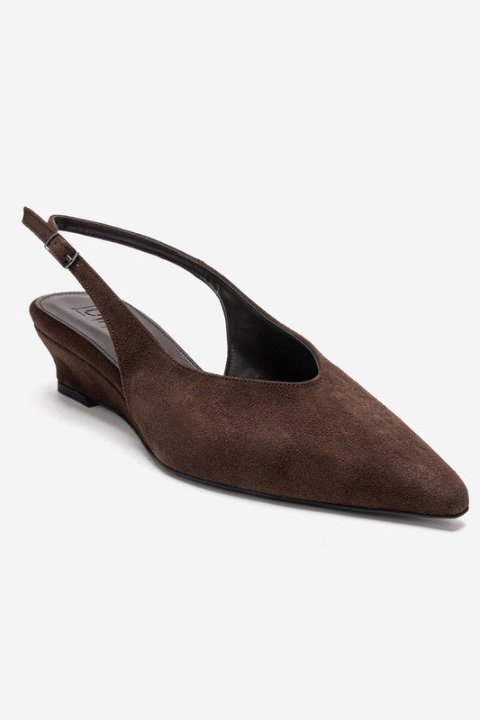 ROSELLA - Zapatos de tacón bajo de bloque marrones (mujer)