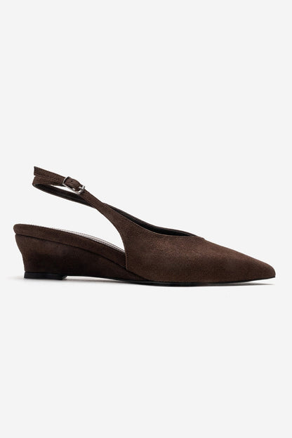 ROSELLA - Zapatos de tacón bajo de bloque marrones (mujer)