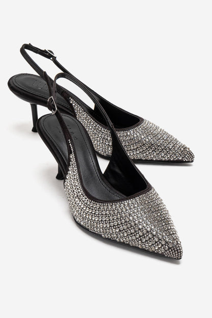 YASMINA - Black Stiletto Pump (Women)