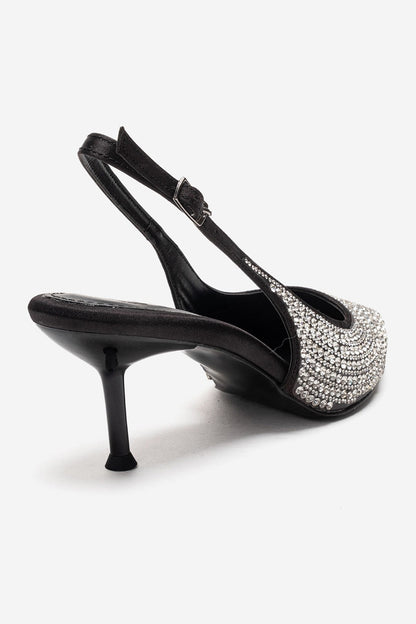 YASMINA - Black Stiletto Pump (Women)