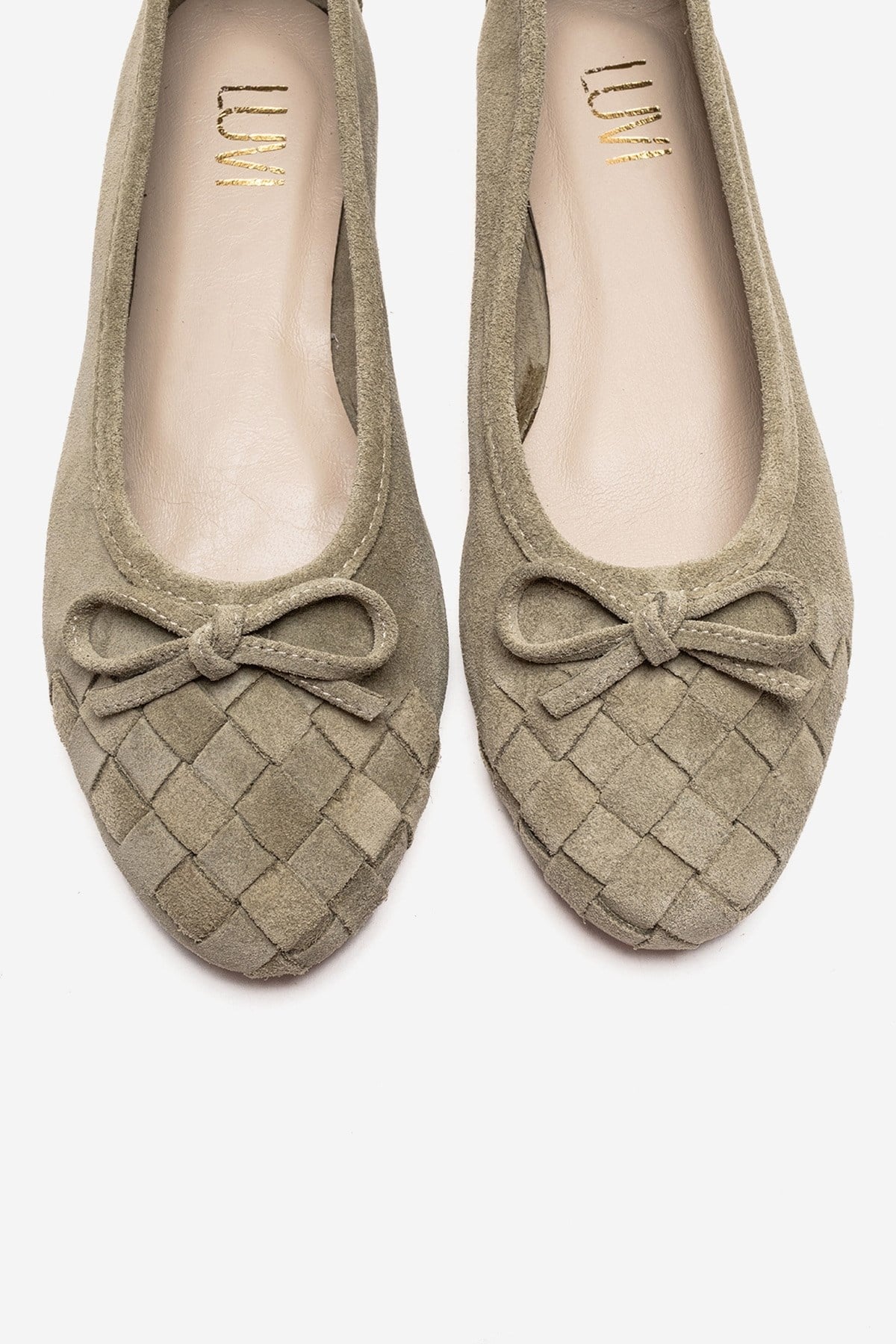 03 - Green Genuine Suede Leather Ballet Flat (Women)