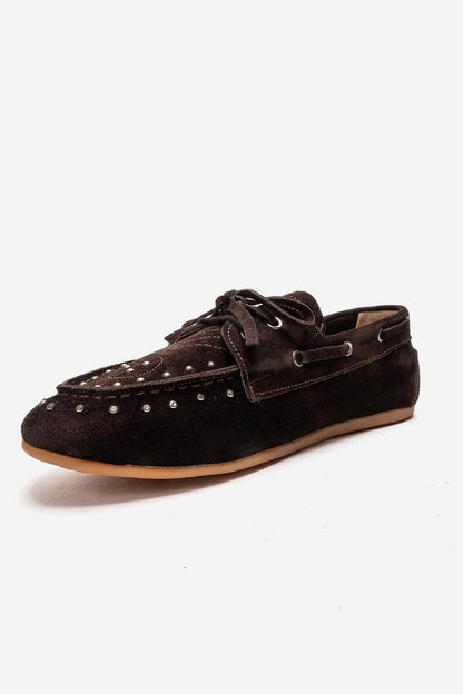 CUESTA - Brown Genuine Leather Loafer Shoe (Women)