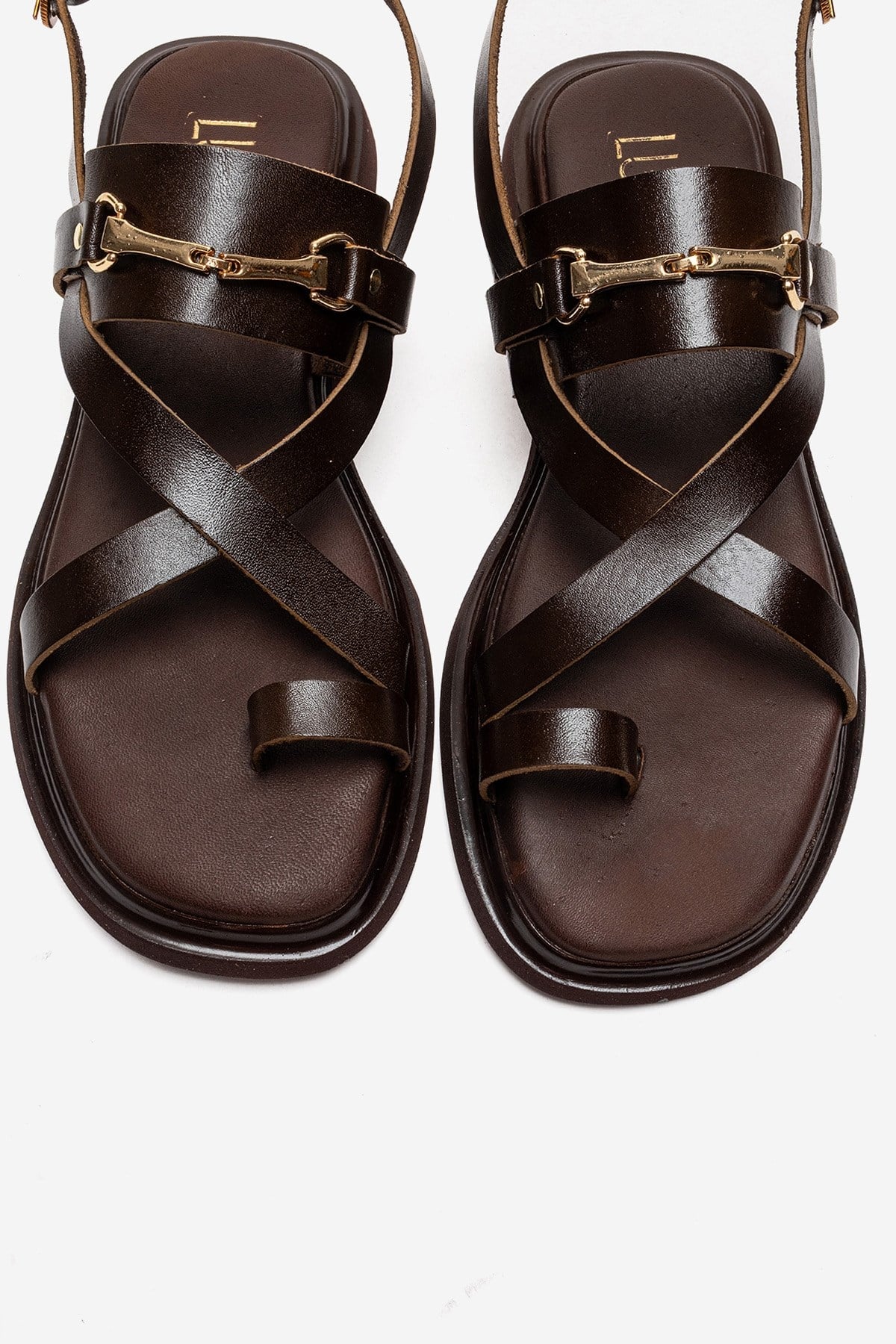 FABIANA - Brown Genuine Leather Thong Sandal (Women)