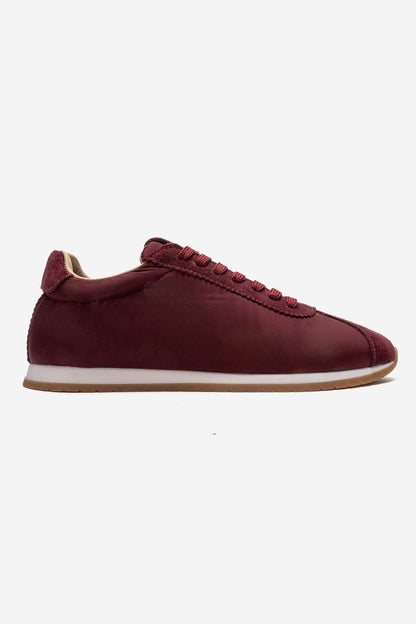 UNICA - Zapatilla de piel auténtica burdeos (mujer)
