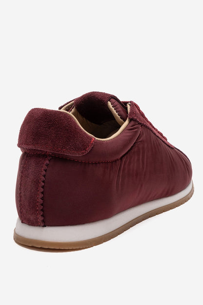 UNICA - Zapatilla de piel auténtica burdeos (mujer)