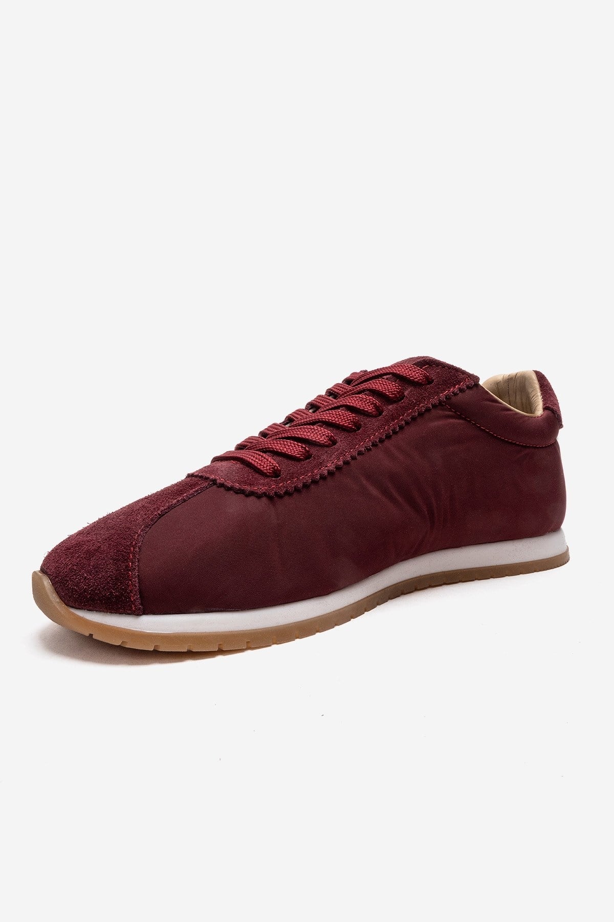 UNICA - Zapatilla de piel auténtica burdeos (mujer)