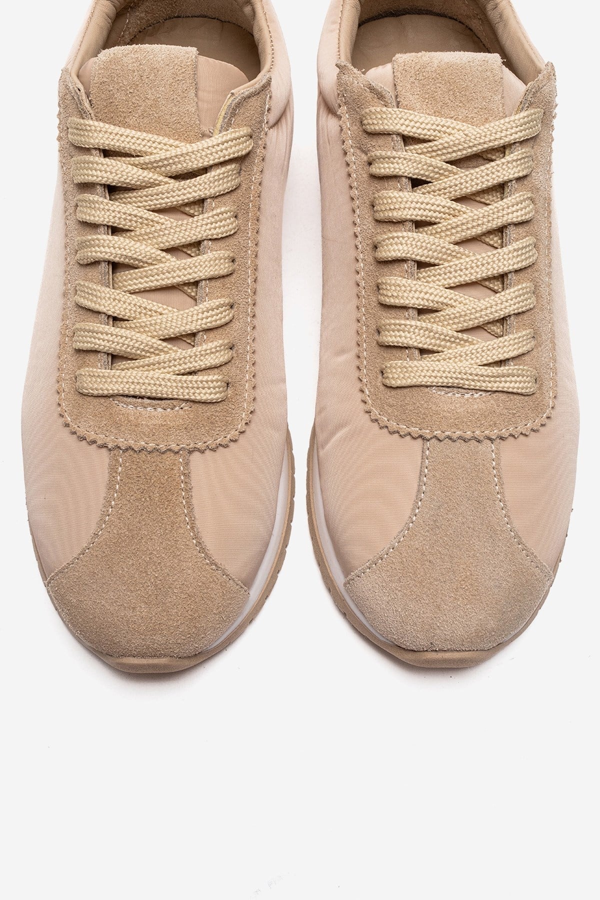 UNICA - Zapatilla de piel genuina beige (mujer)