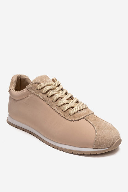 UNICA - Zapatilla de piel genuina beige (mujer)