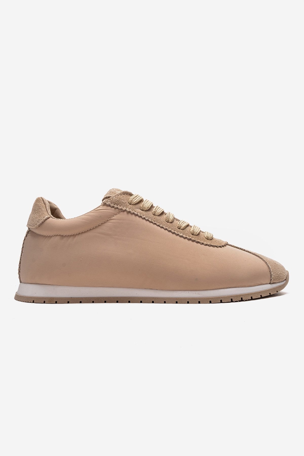 UNICA - Zapatilla de piel genuina beige (mujer)