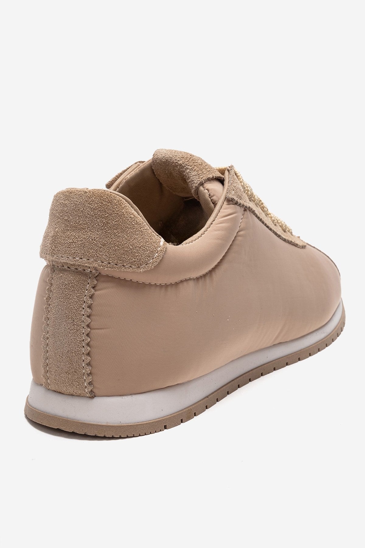 UNICA - Zapatilla de piel genuina beige (mujer)