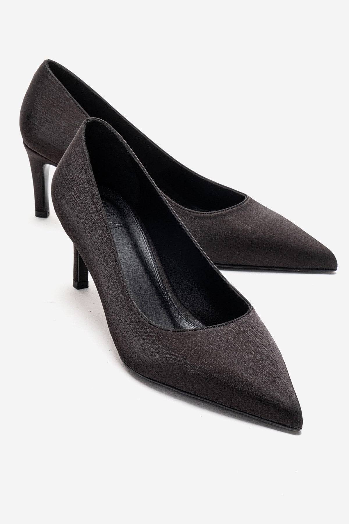 VELMIRA - Black Satin Stiletto Pump (Women)