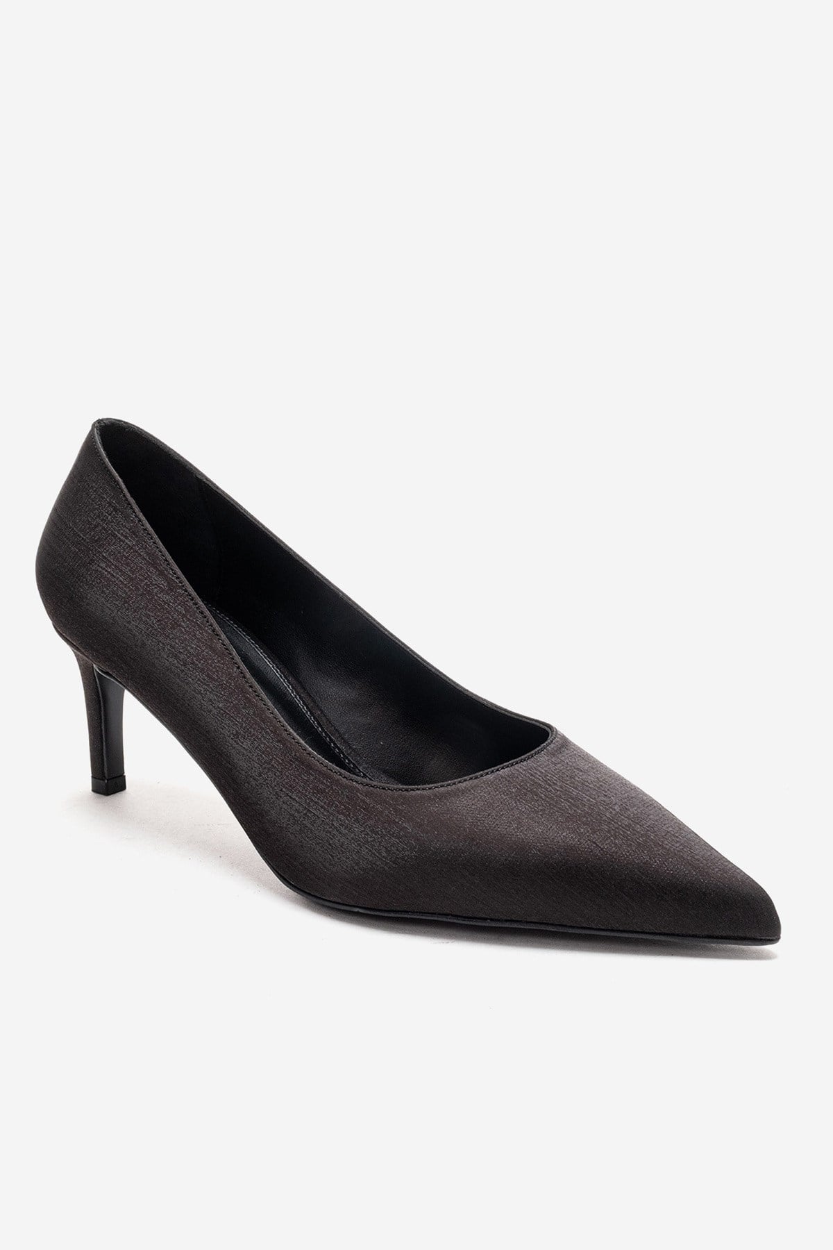VELMIRA - Black Satin Stiletto Pump (Women)