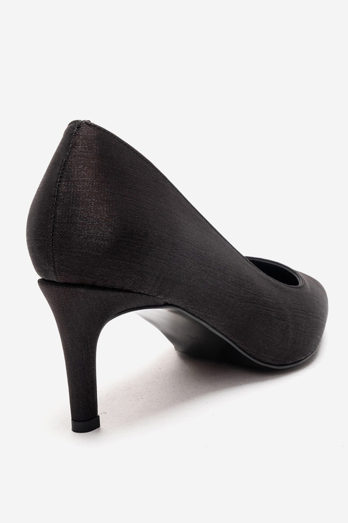 VELMIRA - Black Satin Stiletto Pump (Women)