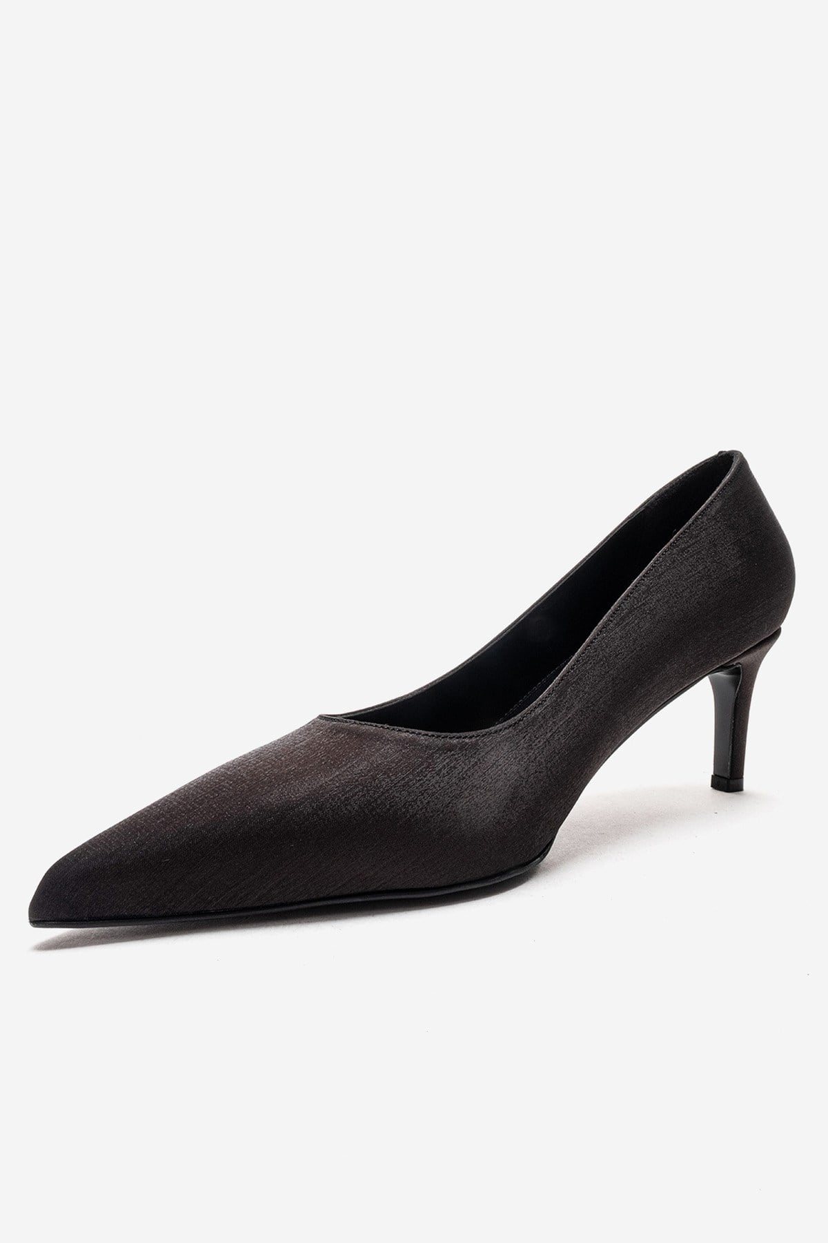 VELMIRA - Black Satin Stiletto Pump (Women)