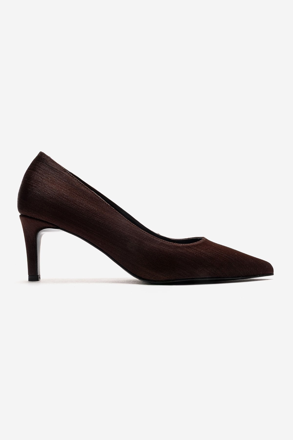 VELMIRA - Brown Satin Stiletto Pump (Women)