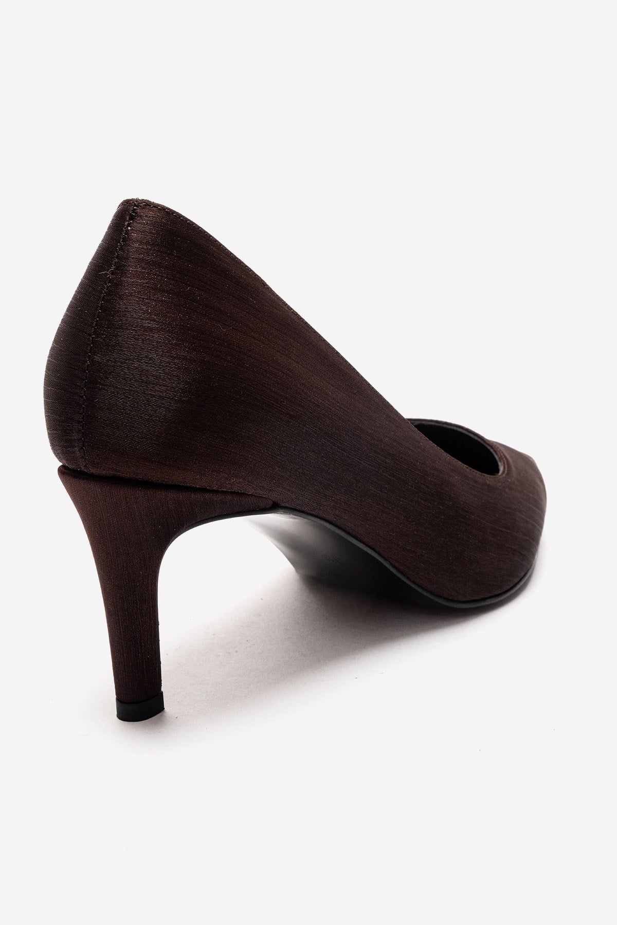VELMIRA - Brown Satin Stiletto Pump (Women)