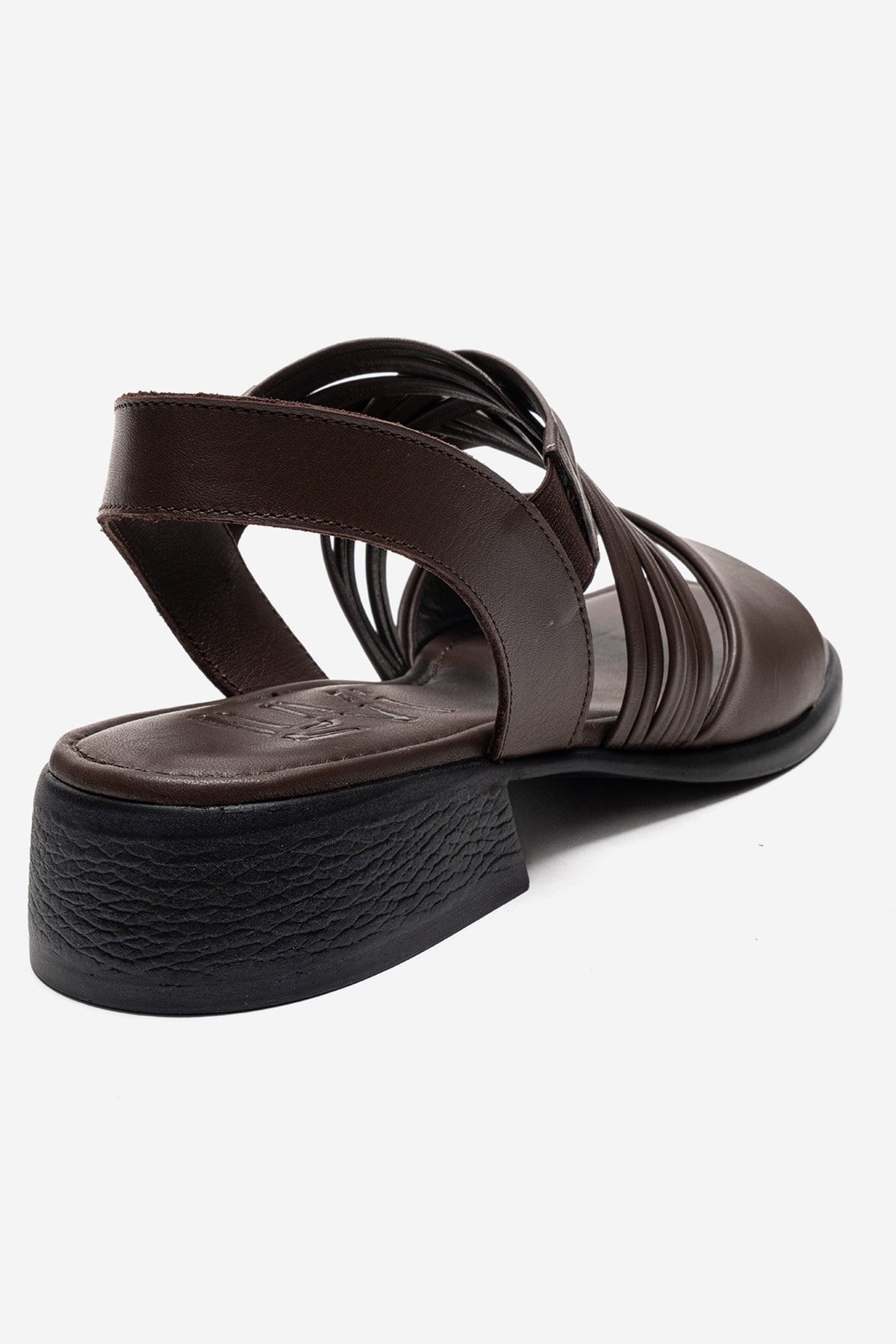 LIVELLO - Brown Genuine Leather Multi-Strap Sandal (Women)