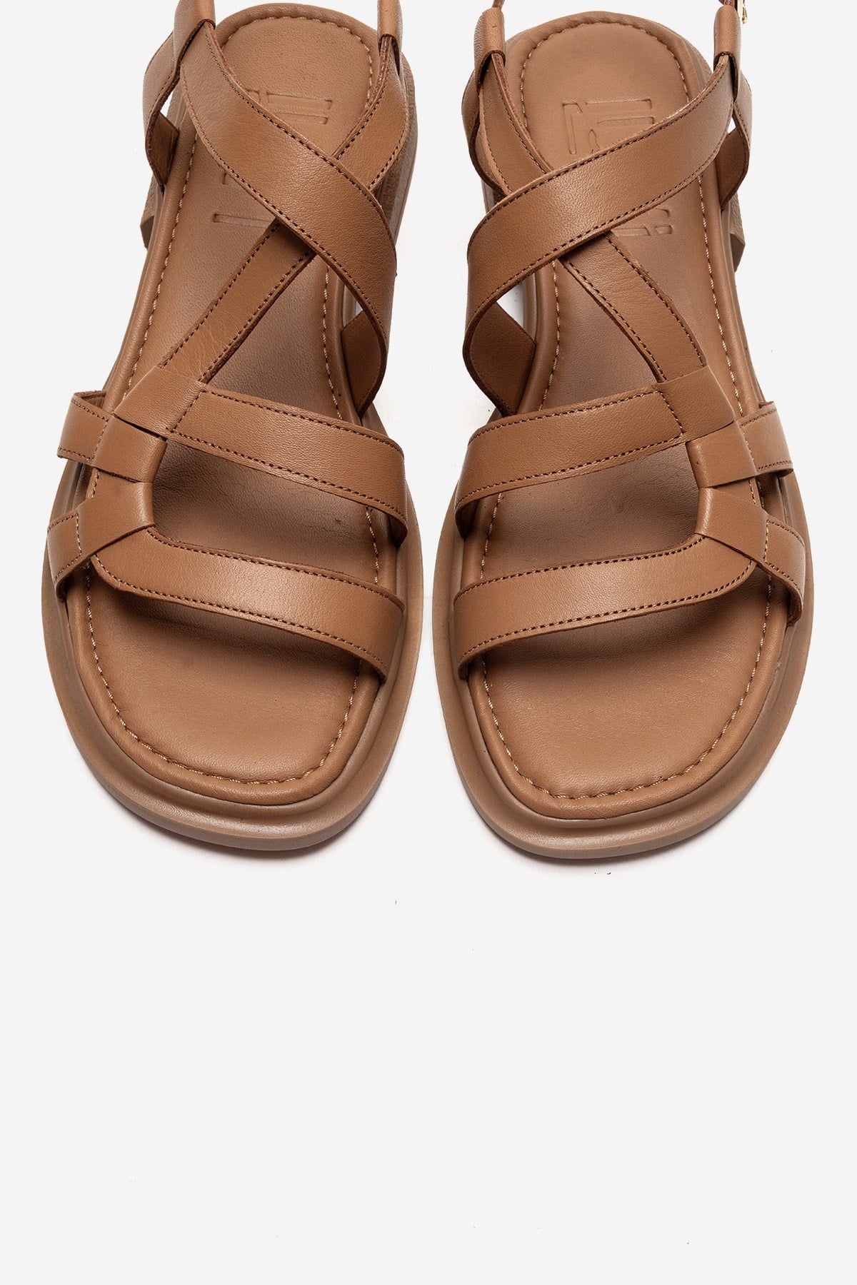 Laveda - Cognac Genuine Leather Sandal (Women)