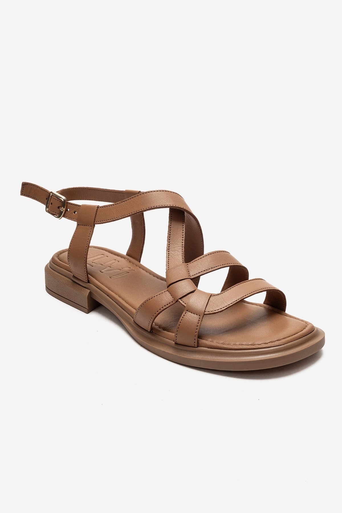 Laveda - Cognac Genuine Leather Sandal (Women)