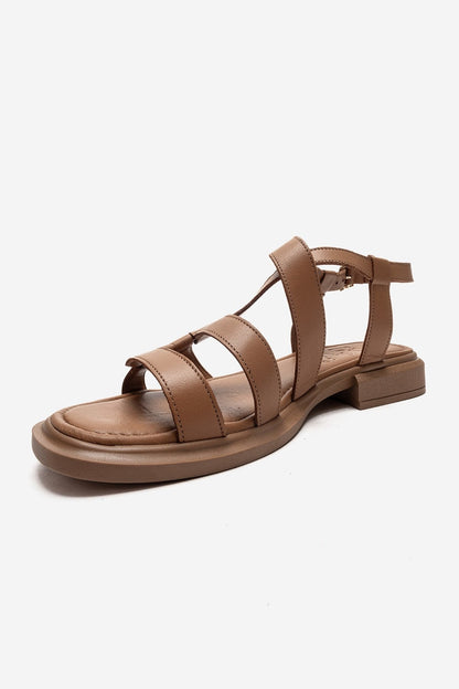 Laveda - Cognac Genuine Leather Sandal (Women)
