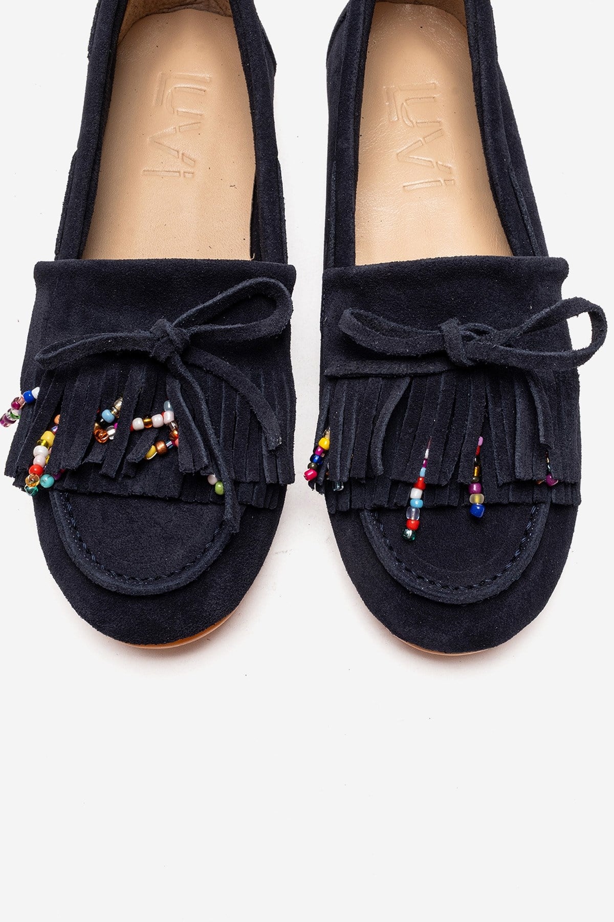 Evelyn - Navy Genuine Leather Loafer (Women)