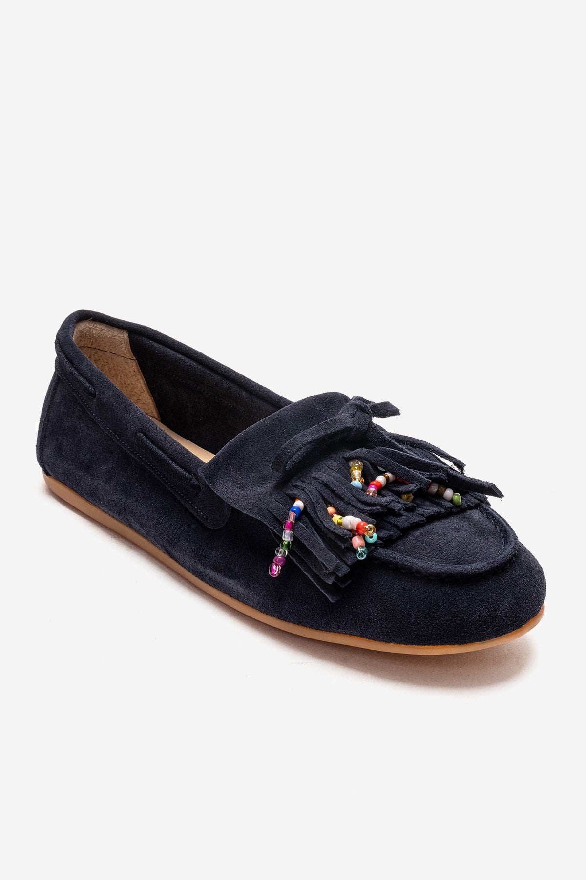 Evelyn - Navy Genuine Leather Loafer (Women)