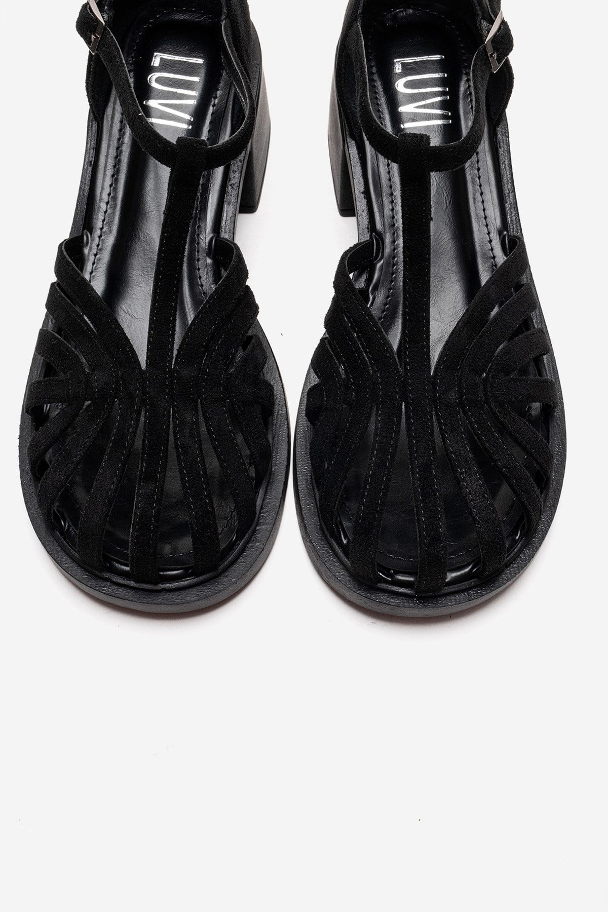 Nolana - Black Block Heel Sandal (Women)
