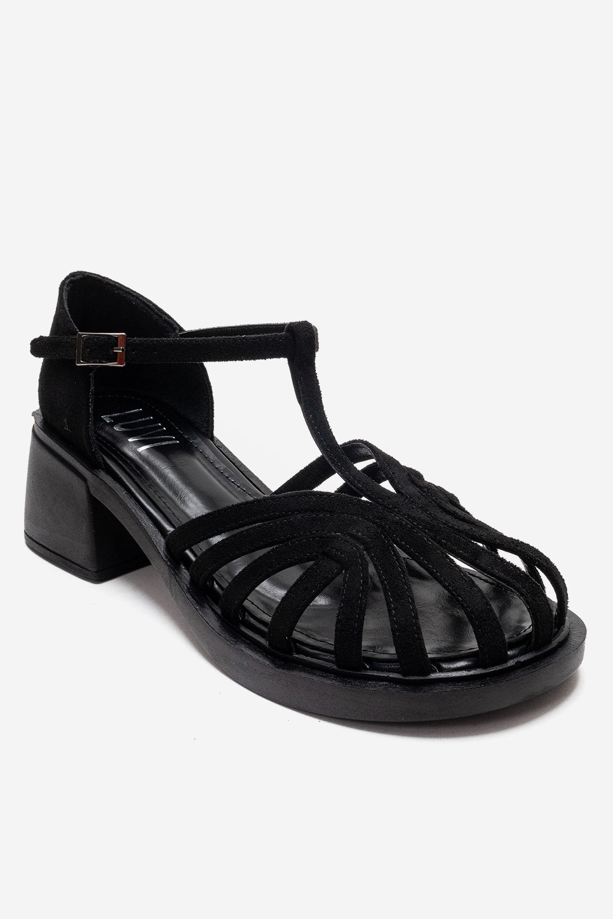Nolana - Black Block Heel Sandal (Women)