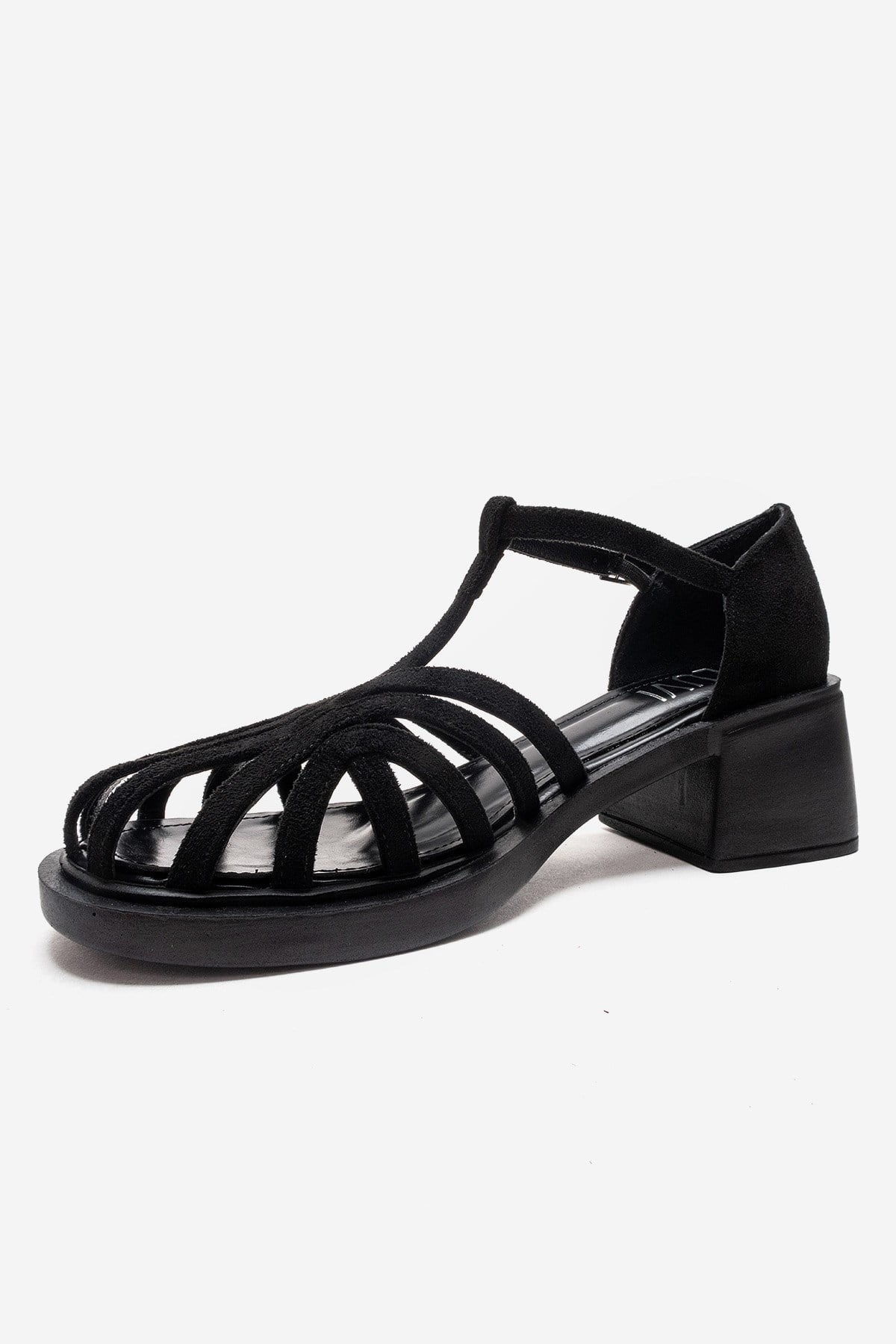 Nolana - Black Block Heel Sandal (Women)