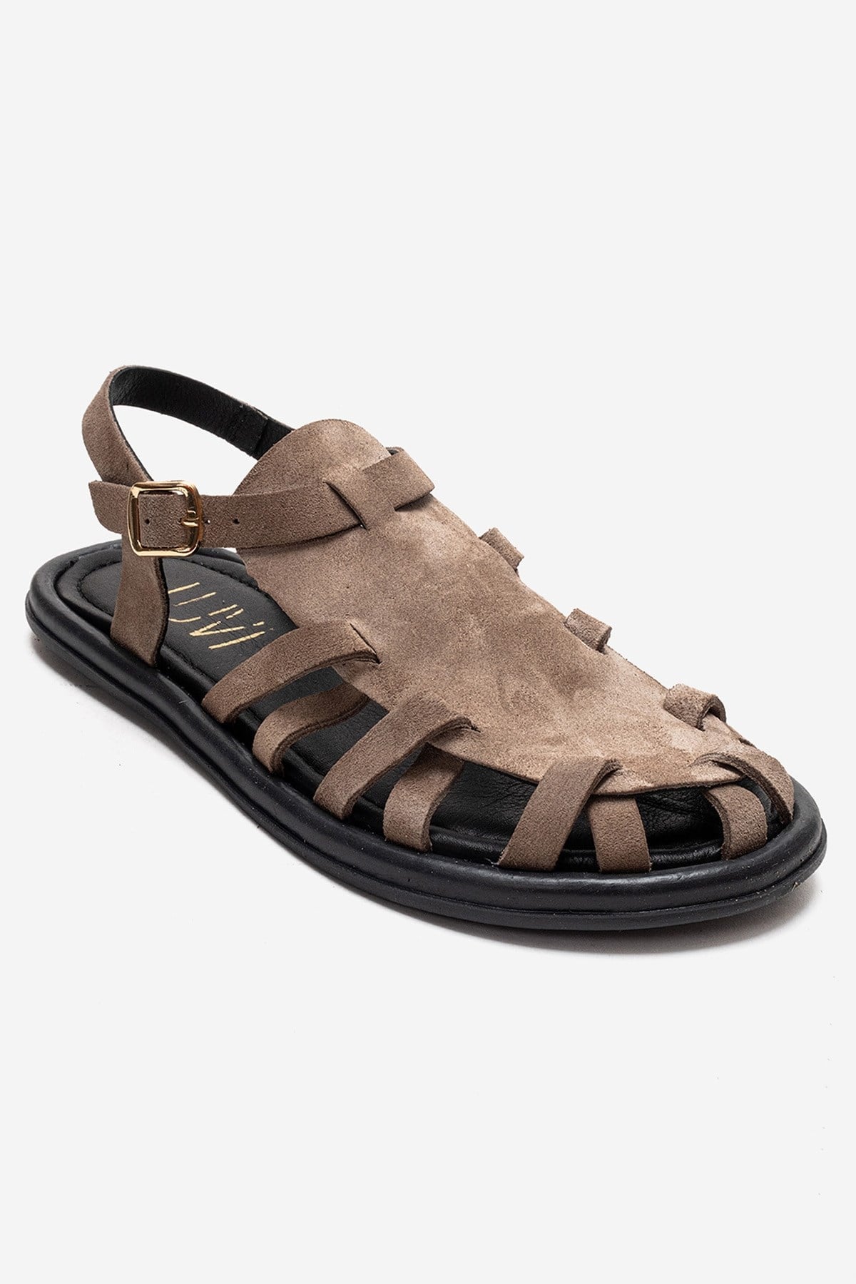 Alone - Taupe Genuine Leather Suede Sandal (Women)