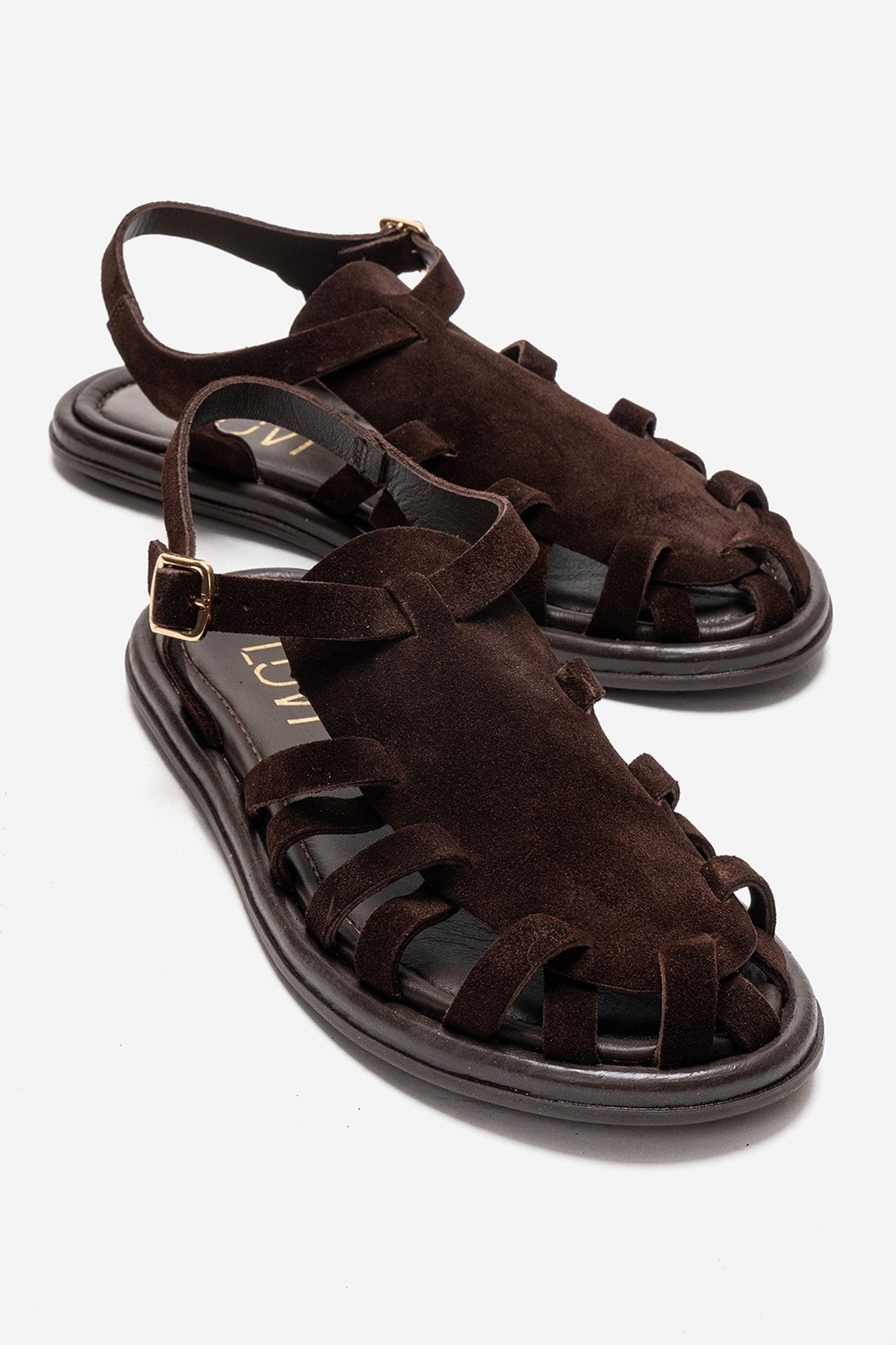 Alone - Brown Genuine Leather Gladiator Sandal (Women)