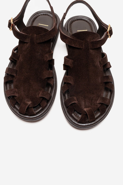 Alone - Brown Genuine Leather Gladiator Sandal (Women)