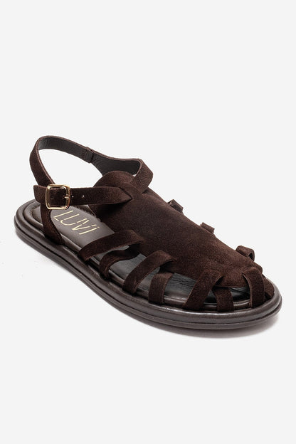 Alone - Brown Genuine Leather Gladiator Sandal (Women)