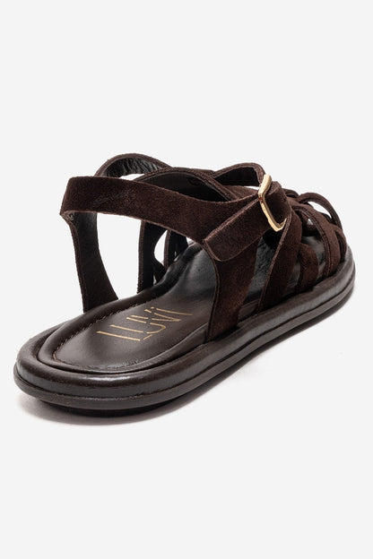 Alone - Brown Genuine Leather Gladiator Sandal (Women)