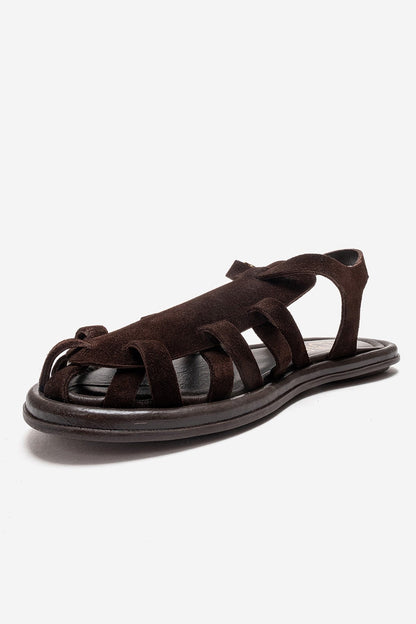 Alone - Brown Genuine Leather Gladiator Sandal (Women)
